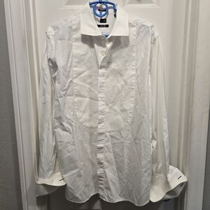 Paul Smith Slim Fit White Tuxedo Dress Shirt Size L